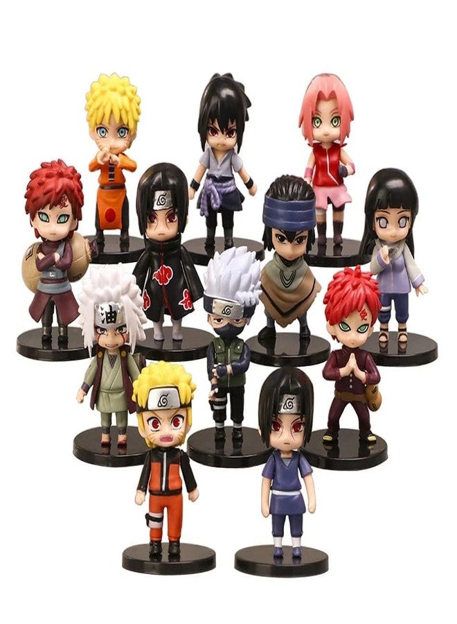 Trunkin Anime 12 Pcs Action Figure PVC Set Collectible Sasuke Itachi Jiraiya Hinata Kakashi Figurines Toy Set - Image 1